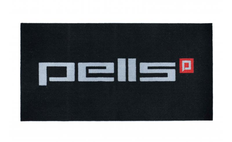Černá rohožka s logem Pells - 100x50 cm