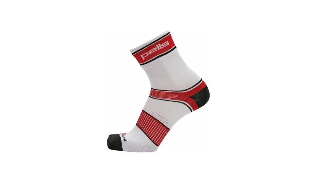 Ponožky PELLS Race Long, White/Red