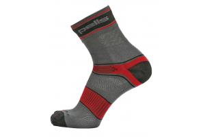 Ponožky PELLS Race Long, Grey/Red