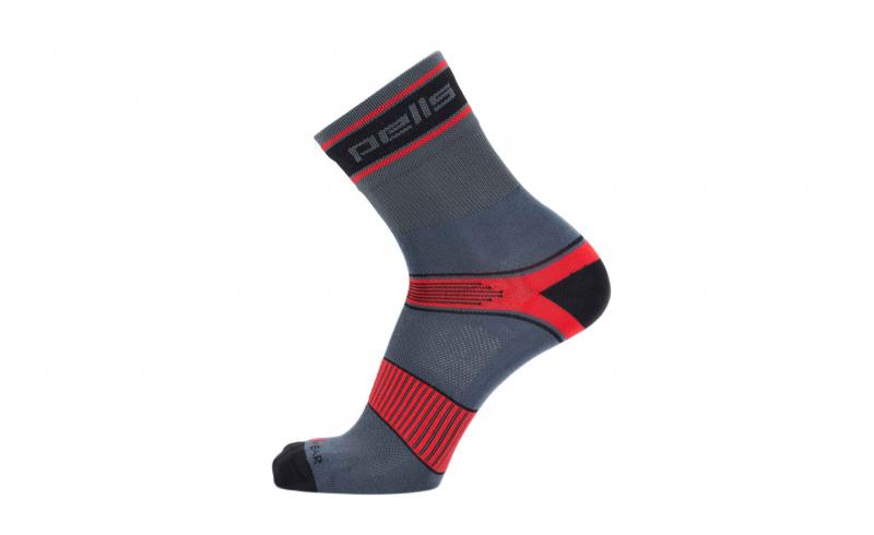 Ponožky RACE Long - šedá/červená