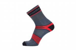 Ponožky RACE Long - šedá/červená