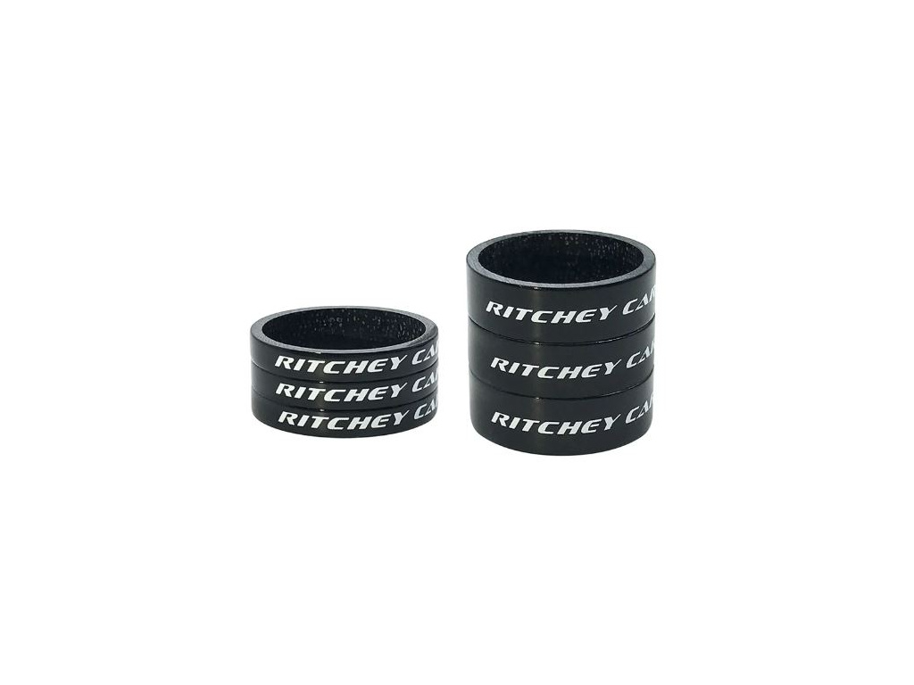 Hlavové složení RITCHEY Spacers Wcs Carbon Black Ud Glossy 1-1/8